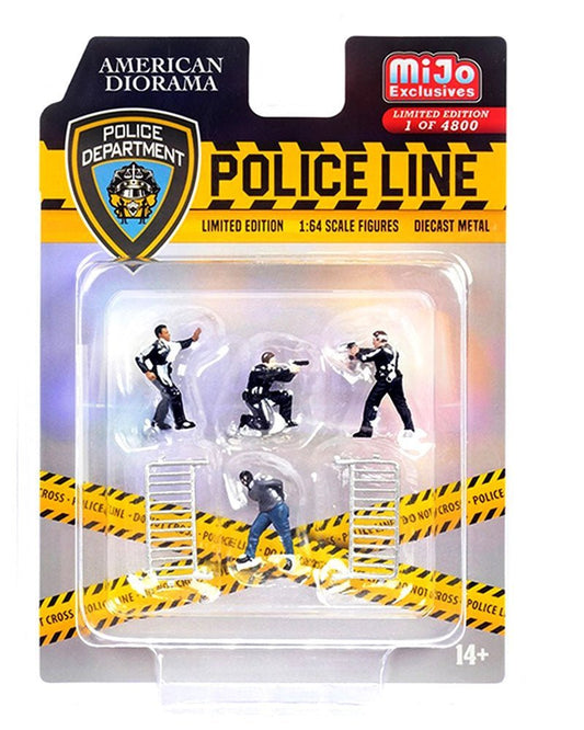 American Diorama MiJo Exclusives Police Line (Scale 1:64)