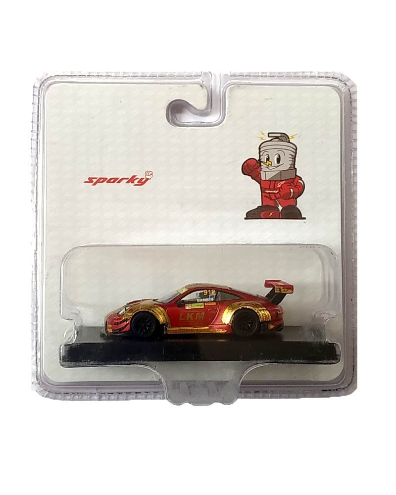 EXCLUSIVES Sparky Porsche 911 GT3 R - Manthey Racing - 4th FIA GT World Cup Macau 2018 - Red / Golden (Scale 1:64)