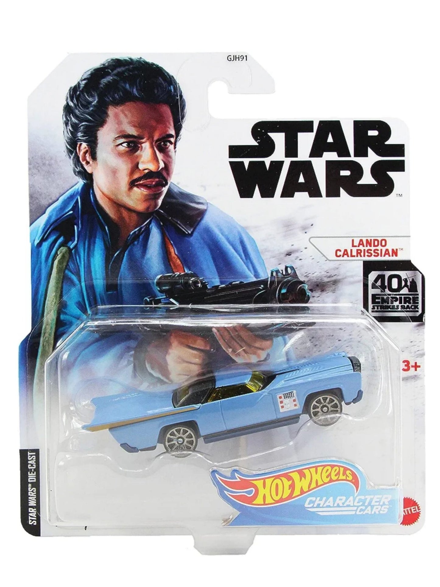 Hot Wheels Character Cars Star Wars 40th The Empire Strikes Back Edition Diecast Model 1:64 Scale Car - Lando Calrissian