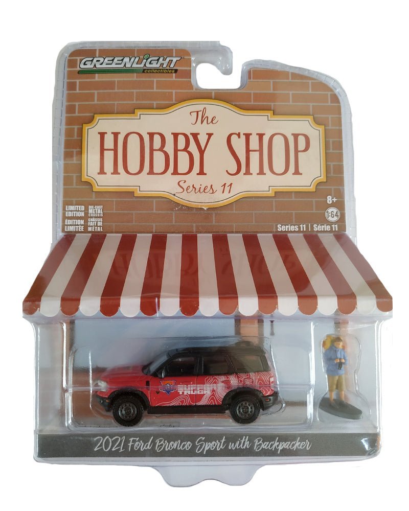 Greenlight The Hobby Shop Series 11 2021 Ford Bronco Sport with Backpacker