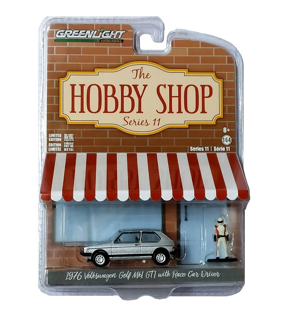 Greenlight The Hobby Shop Series 11 1976 Volkswagen Golf MK1 GTI With Race Driver