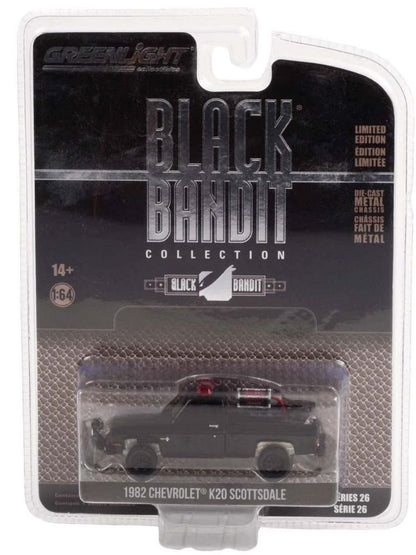 Greenlight Black Bandit Collection 1982 Chevrolet K20 Scottsdale