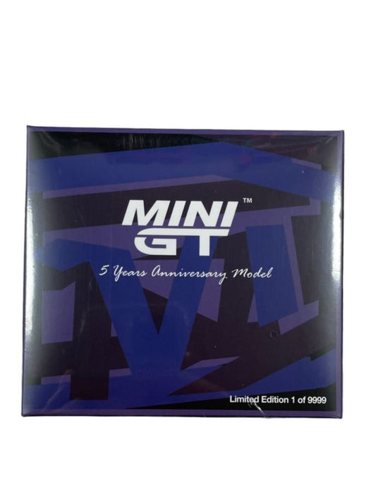 Mini GT 1:64 Nissan Skyline GT-R (R34) V-Spec II MINI GT Digital Camouflage Purple MINI GT 5 Years Anniversary Model