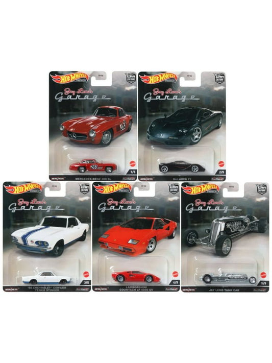 EXCLUSIVE Hotwheels Jay Lenos Garagr Set Of 5