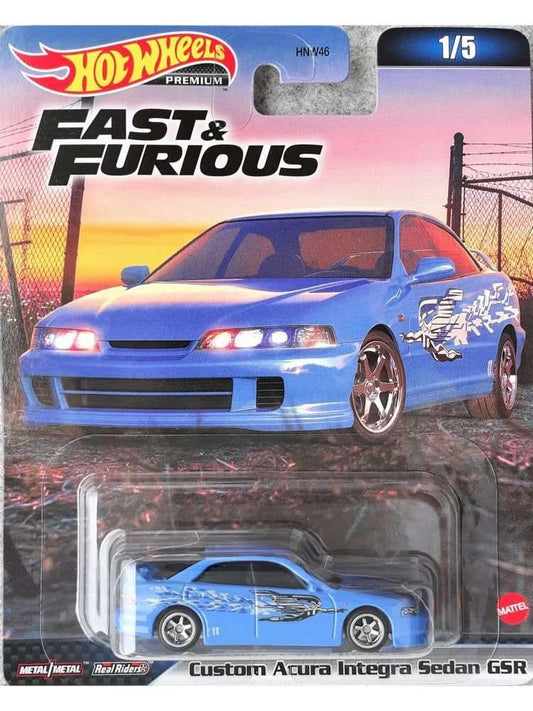 Hotwheels Fast and Furious Custom Acura Integra Sedan gsr imported premium 1:64 scale