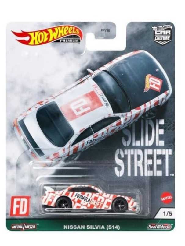 EXCLUSIVE Hotwheels Slide Street Nissan Silvia (S14) imported Premium edition 1:64