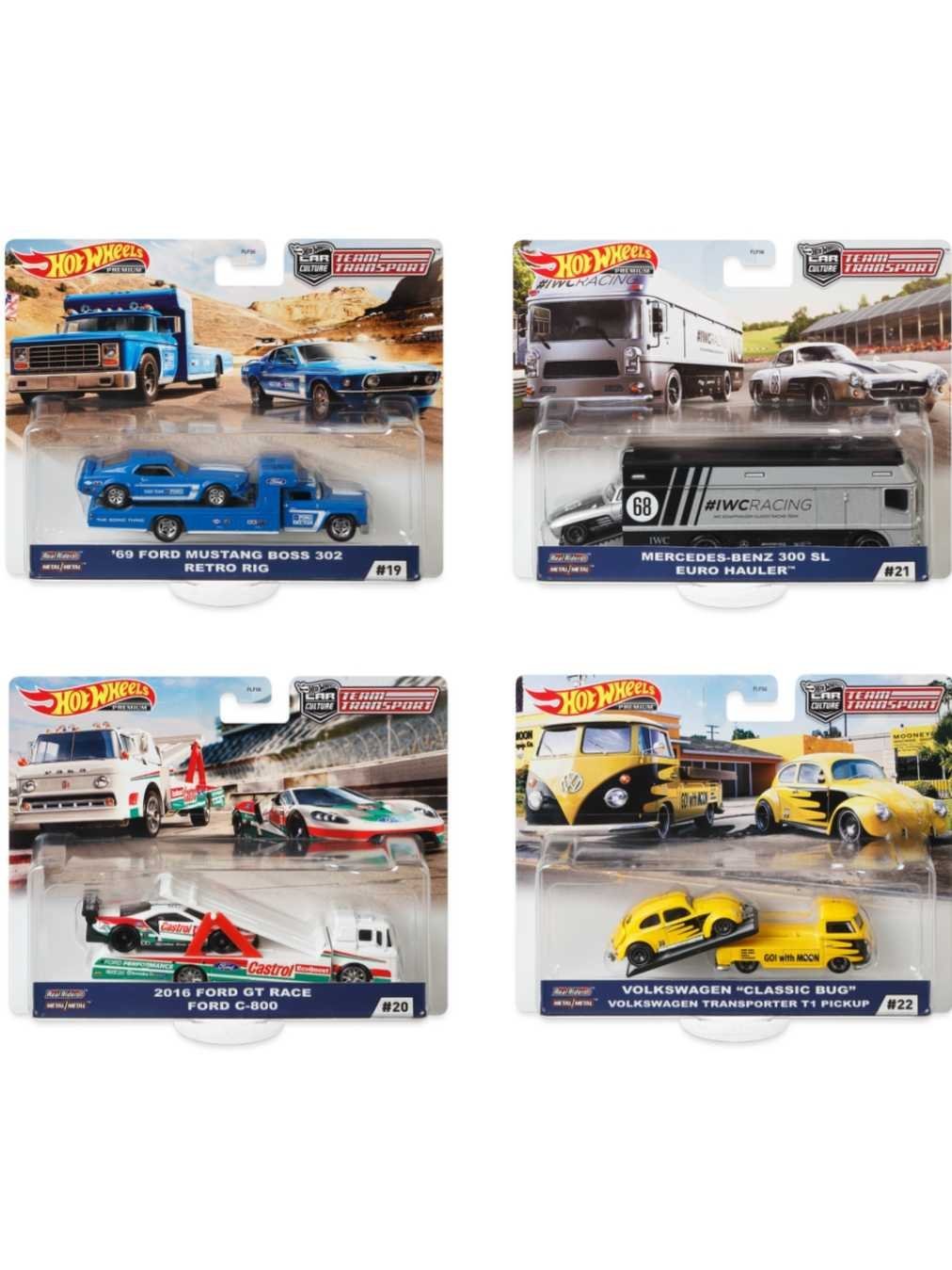 EXCLUSIVE Hotwheels Car Culture Team Transport set of 4 From #19 to 22