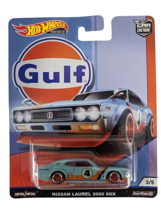 Hotwheels Gulf Nissan Laurel 2000 SGX imported premium 1:64 scale