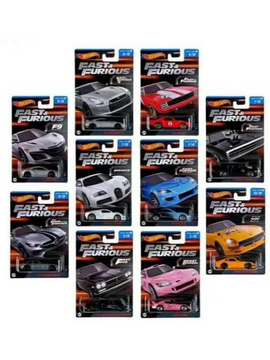 Hotwheels Fast and furious set of 10 Imported Mainline 1:64