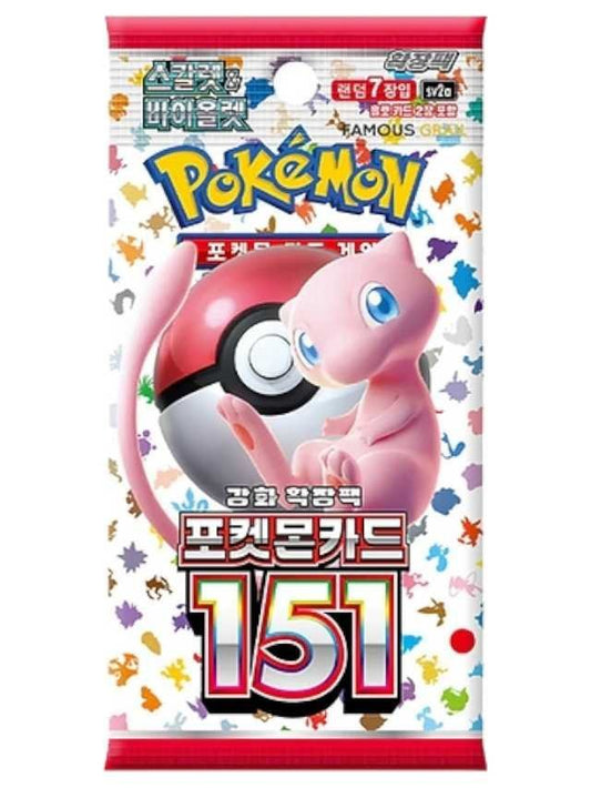 Original Pokemon Scarlet &amp; Violet 151 Booster Pack korean (includes 7 cards)