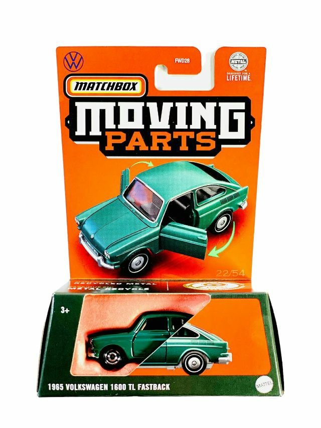 Exclusive Matchbox Moving Parts 1965 Volkswagen 1600 TL Fastback FWD28