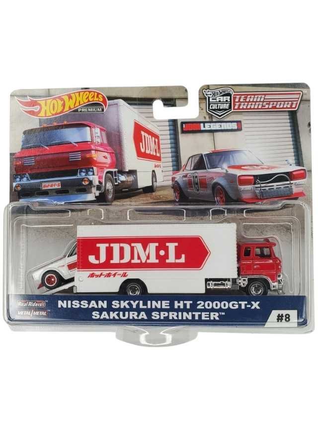 Hotwheels nissan skyline ht 2000gtx Sakura sprinter Team Transport Imported 1:64