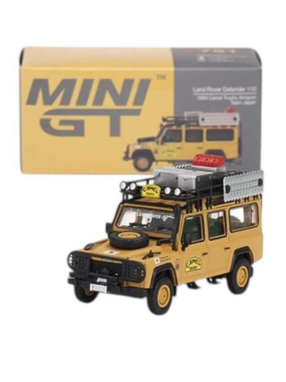 Mini GT Land Rover Defender 110 1989 Camel Trophy Amazon Team Japan