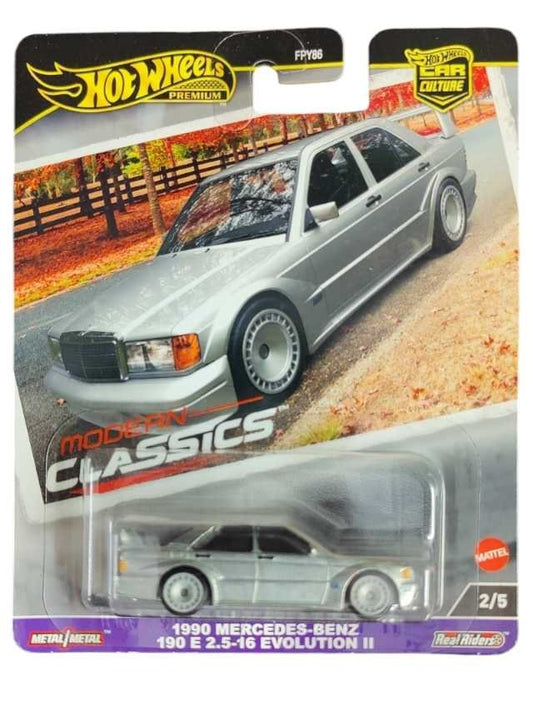 Hotwheels modern classics 1990 Mercedes benz 190 e 2.5-16 evolution ll imported premium 1:64 scale