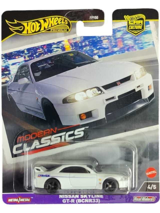 HotWheels Nissan Skyline GT-R (BCNR33) Modern Classics Imported Premium 1:64 scale