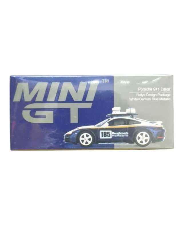 Mini GT Porsche 911 Dakar Rallye Design Package White/Gentian Blue Metallic