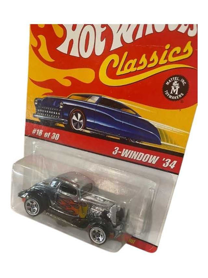 Hotwheels Classic 3-Window '34 imported mainline 1:64 scale