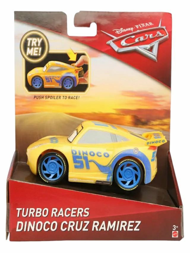 Disney Pixar cars turbo racers dinoco cruz Ramirez Pull back