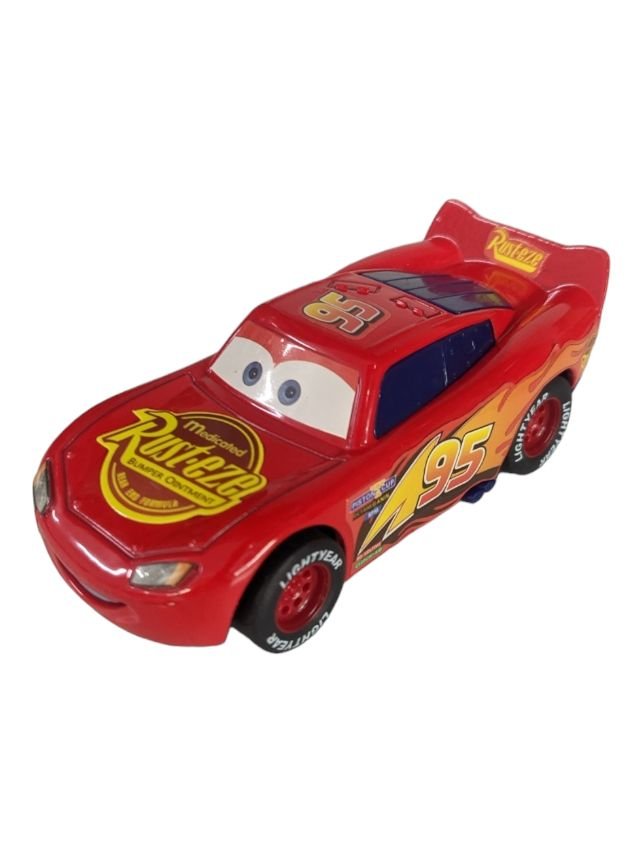 Disney Car Mc Queen (Rubber Tire) Pull Back Metal Body