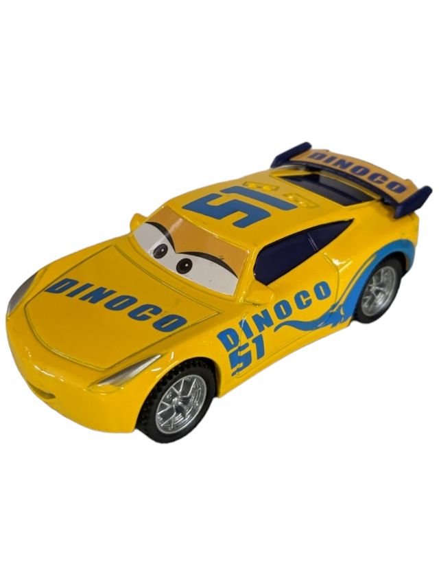 Disney pixar car Dinoco 51 Pull Back (Rubber Tire) Metal Body