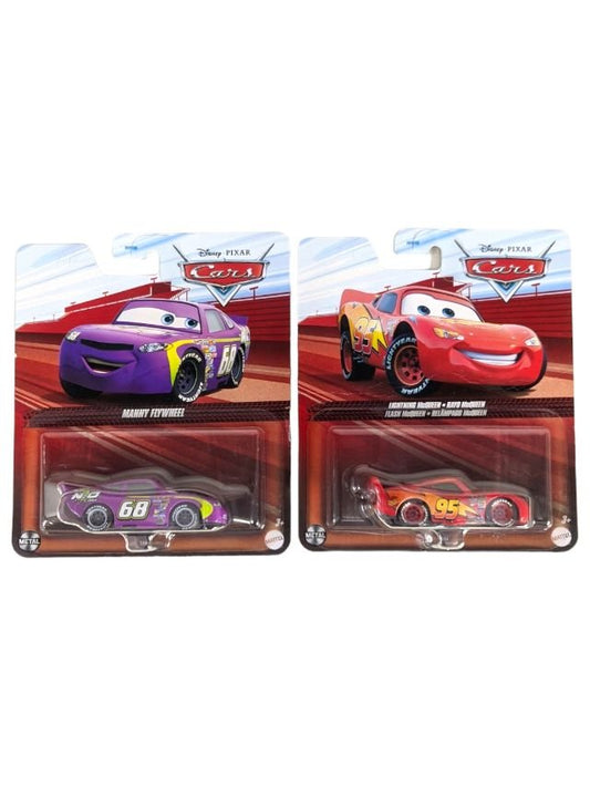 Disney Pixar Cars Manny Flywheel & Lightning McQueen Set OF 2