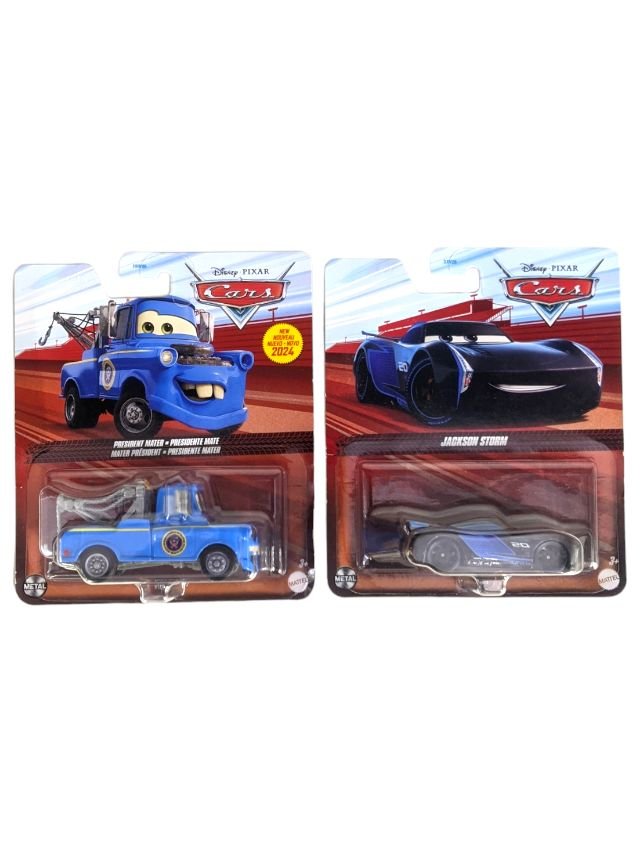 Disney Pixar Cars President Mater & Jackson Strom Set Of 2