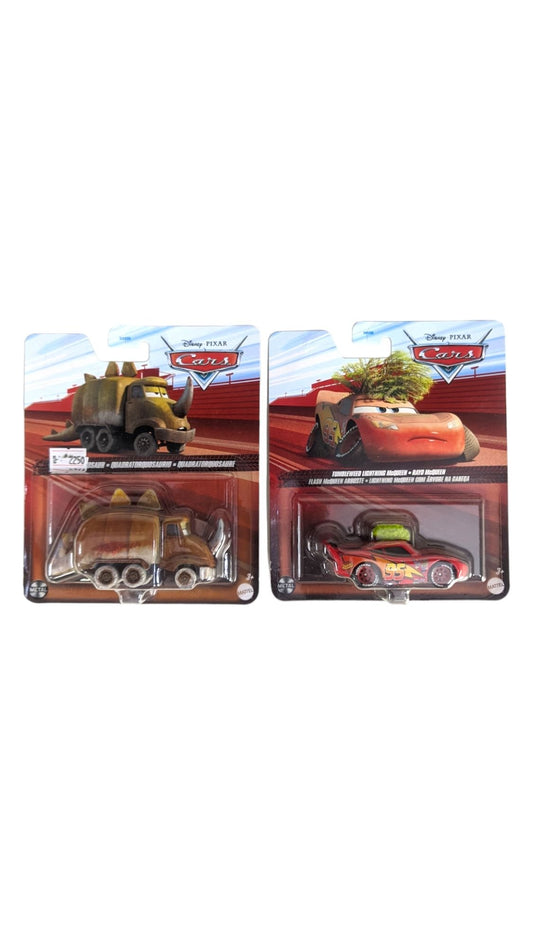 Disney Pixar Cars Tumbleweed Lightning McQueen & Quadratorquosaur Set Of 2