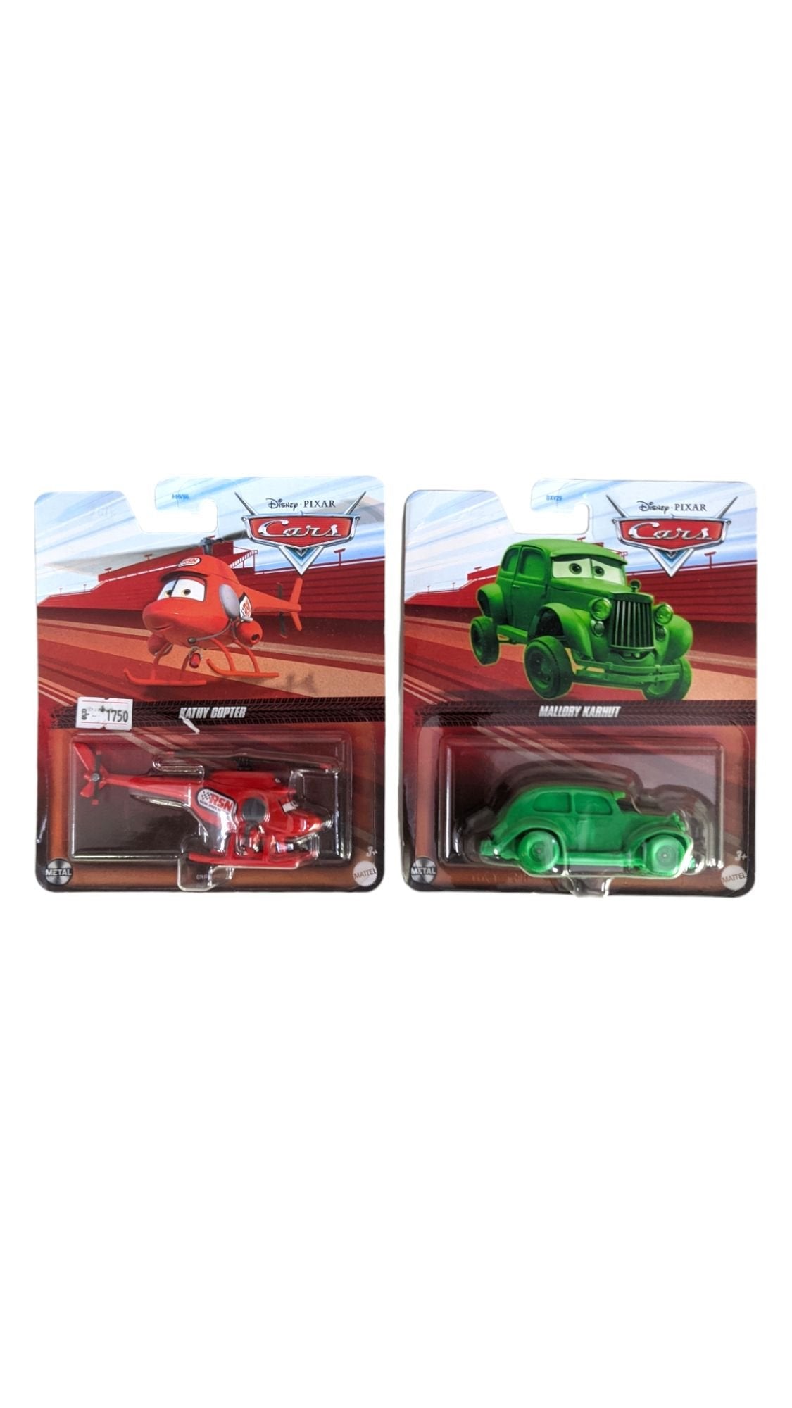 Disney pixar cars mallory karhut & kathy copter set of 2