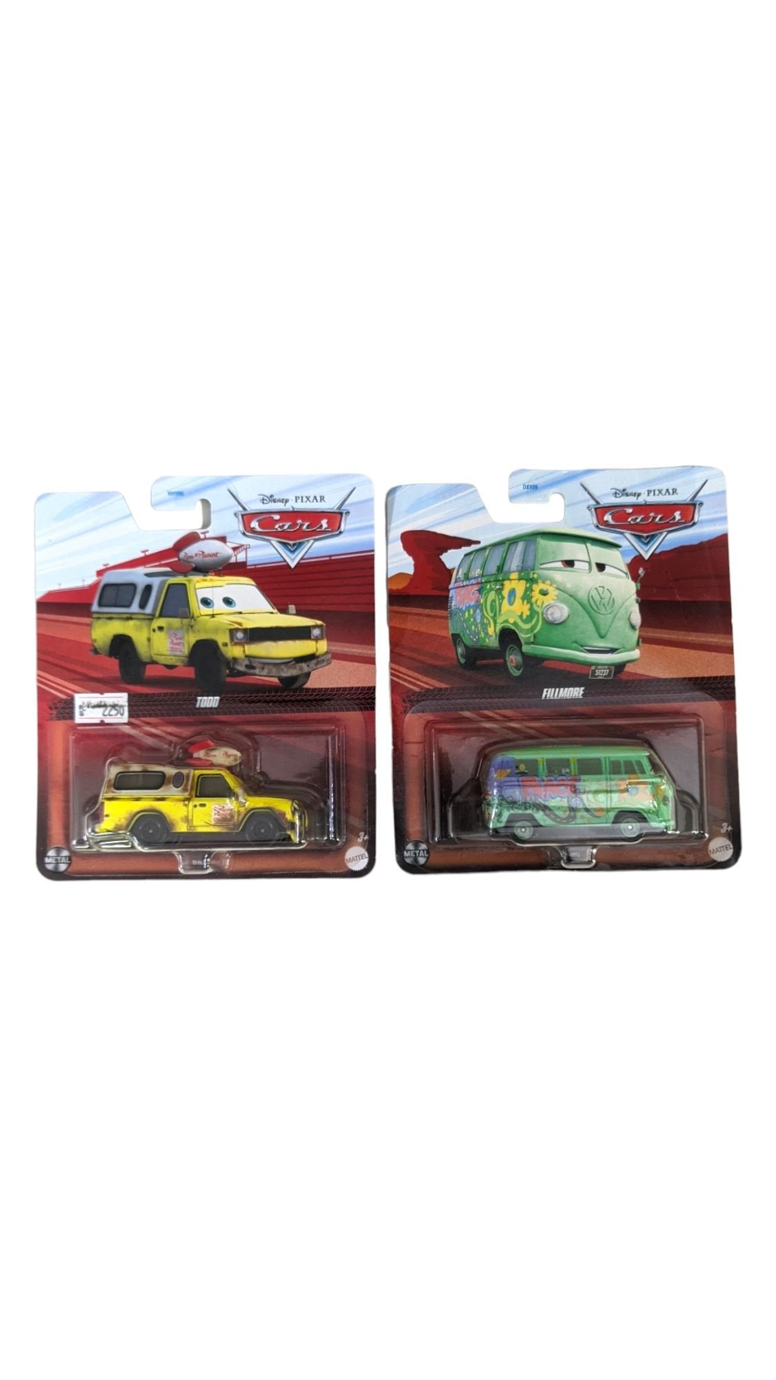 Disney Pixar Cars Todd &amp; Fillmore Set Of 2