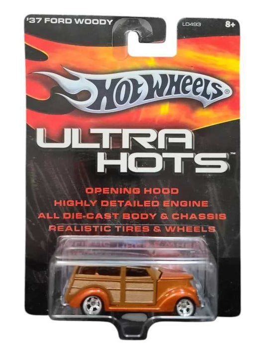 Hotwheels Ultra Hots 37 ford woody imported premium 1:64 scale