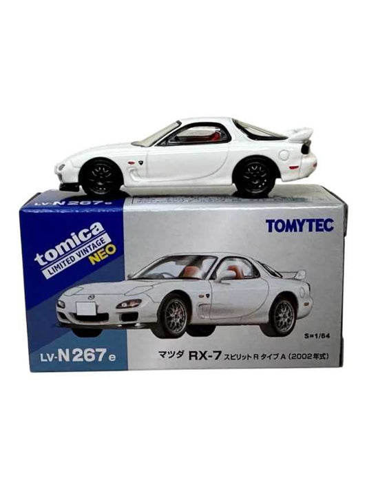 TOMICA LIMITED VINTAGE NEO LV-N267e MAZDA RX-7 SPIRIT-R TYPE-A White 2002 model 1/64