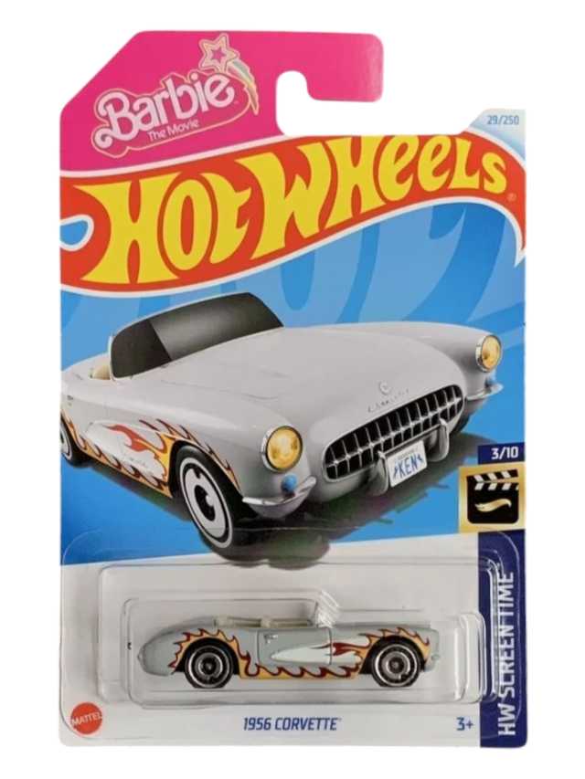 Hotwheels Mainline Imported 1956 Corvette Barbie