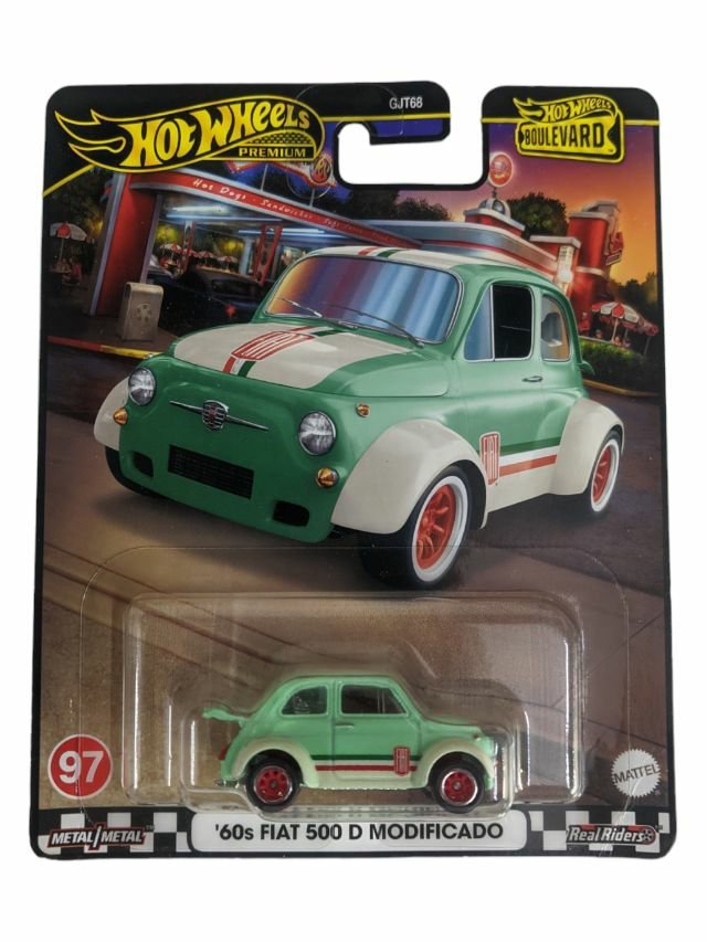 Hotwheels 60 Fiat 500 d modificado Boulevard Imported Premium 1:64