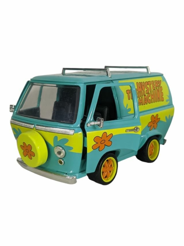 EXCLUSIVE Jada Scooby Doo Mystery machine with shaggy and scooby Doo (door damage)