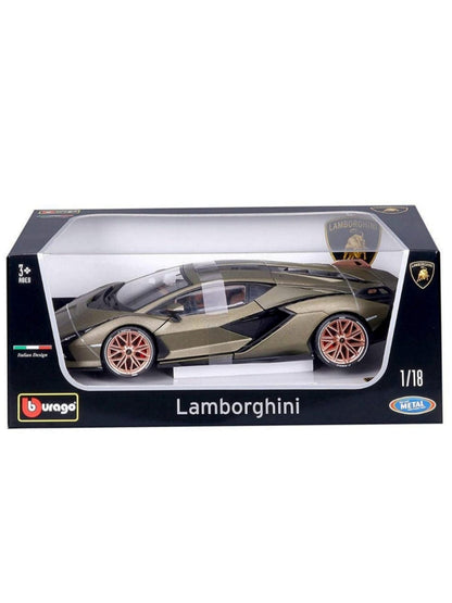 Bburago Die-Cast 1: 18 Scale Lamborghini Sian FKP 37 (Green)