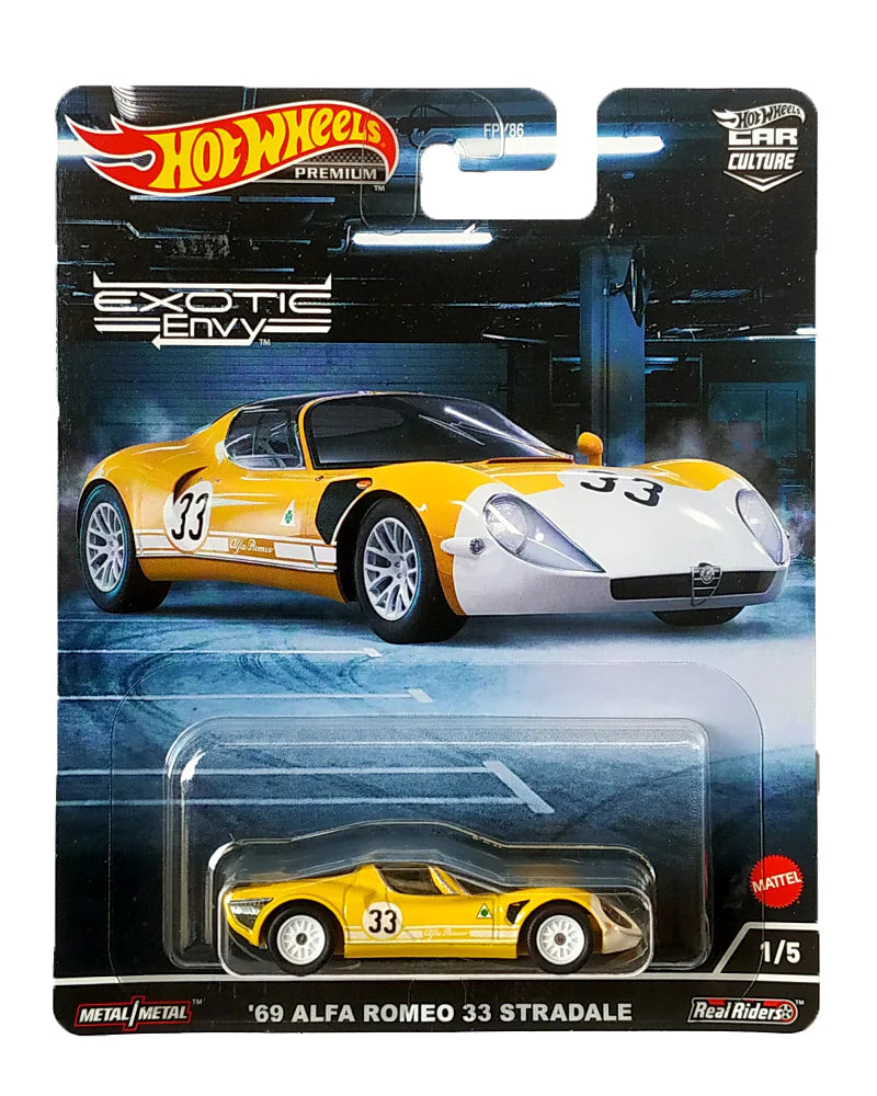 HotWheels Exotic Envy '69 Alfa Romeo 33 Stradale imported premium 1:64 scale