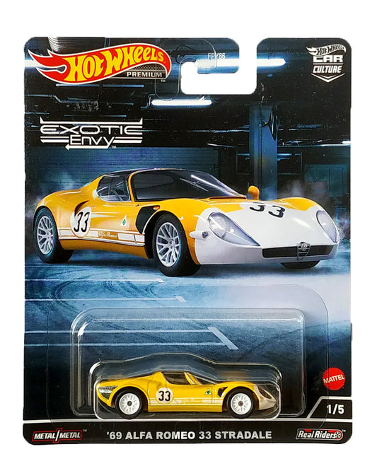 HotWheels Exotic Envy '69 Alfa Romeo 33 Stradale imported premium 1:64 scale