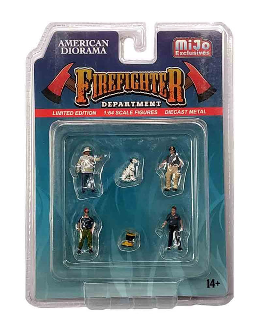 Exclusives American Diorama MiJo Exclusives Firefighter Fire Department 2 (Scale 1:64)