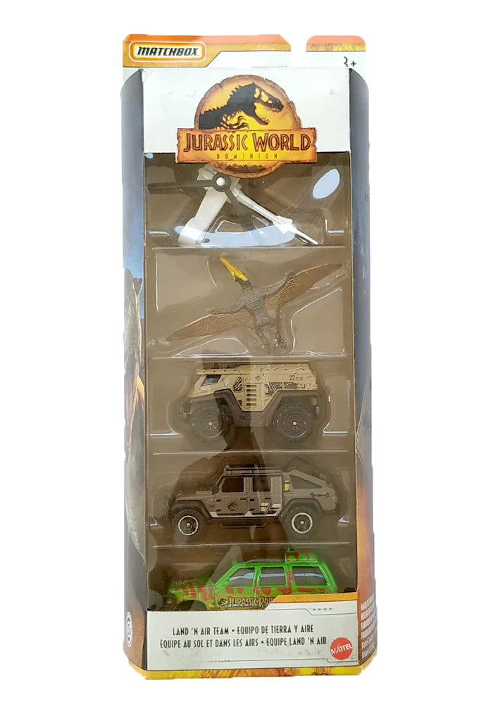 Matchbox Jurassic World Dominion Land 'N Air Team  5 pack