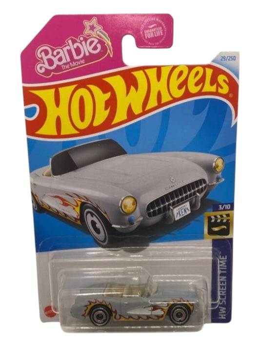 Hot Wheels Mainline Imported 1957 Corvette Barbie Grey