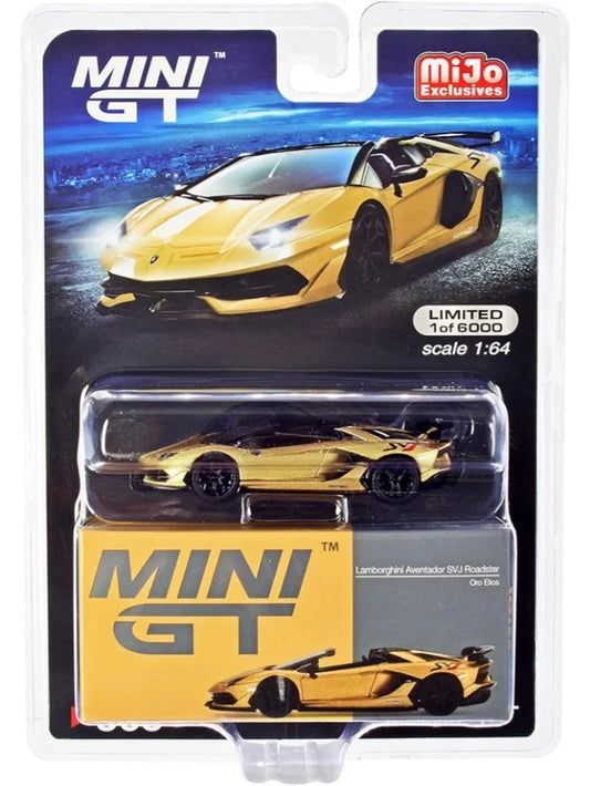 Mini Gt Lamborghini Aventador SVJ Roadster oro Elios no 363