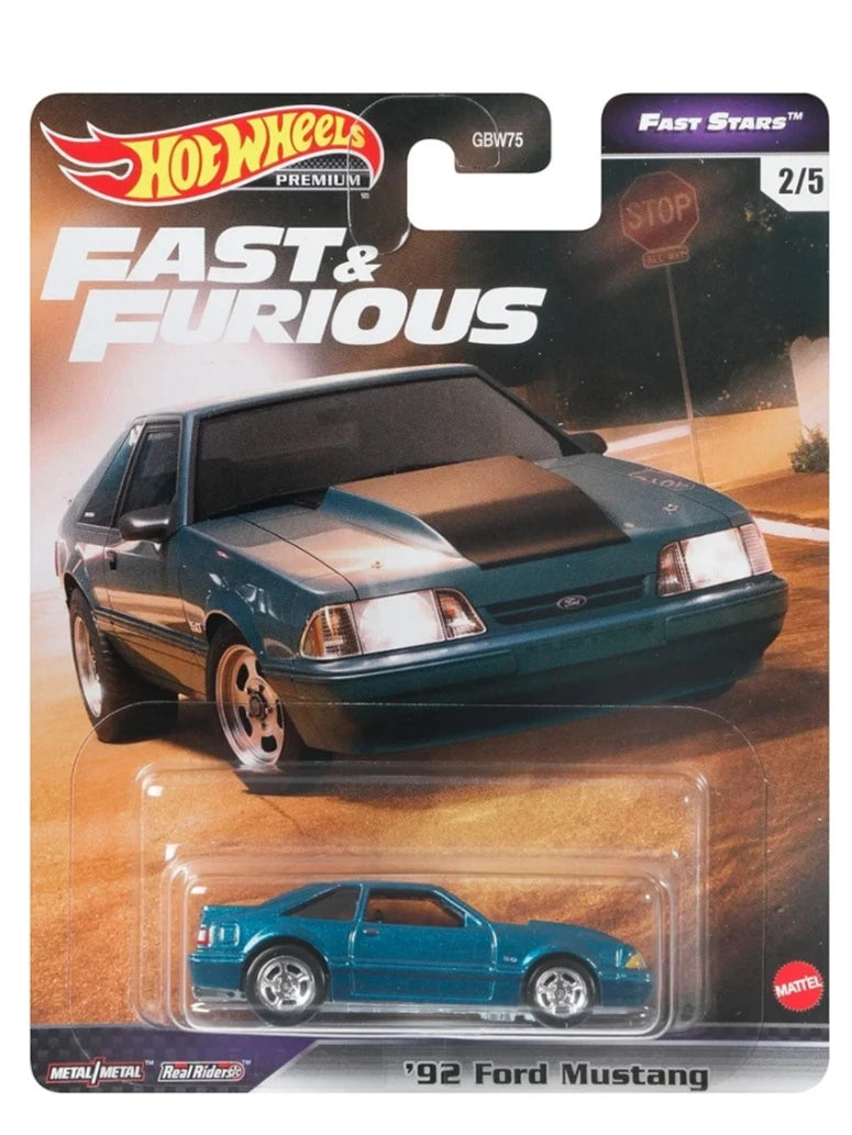 Hotwheels Fast & Furious Fast stars 92 Ford Mustang Imported Premium 1:64