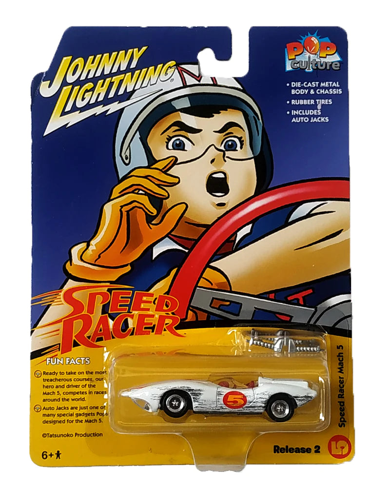 EXCLUSIVES Johnny Lightning Pop Culture Speed Racer Mach 5 (Includes Auto Jacks)