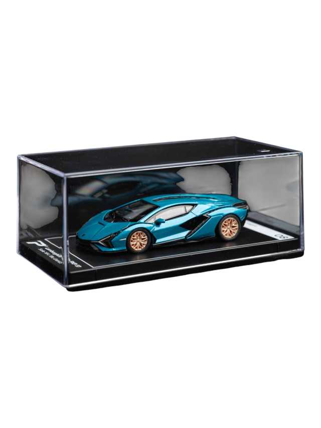 Poster cars Hyper League collection Lamborghini Sian FKP 37 scale 1:64/ Blu Uranus premium edition