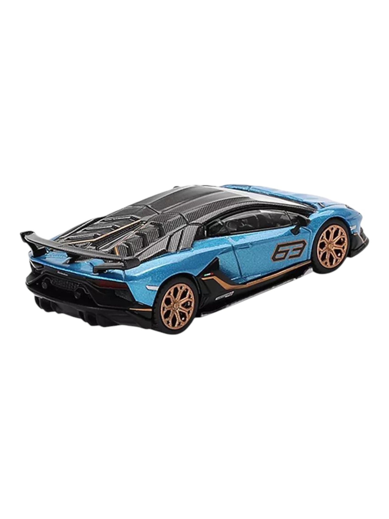 Mini GT Lamborghini Aventador svj 64 blu Aegir imported