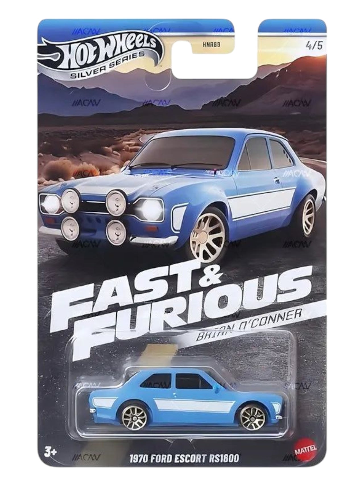 Hotwheels silver Series Fast and Furious brian o'conner cars set of 5 imported mainline card art 1:64 scale