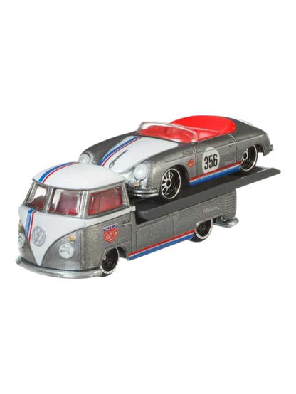 Hotwheels Porsche 356 speedster Volkswagen transporter t1 pickup imported team transport 1:64 scale