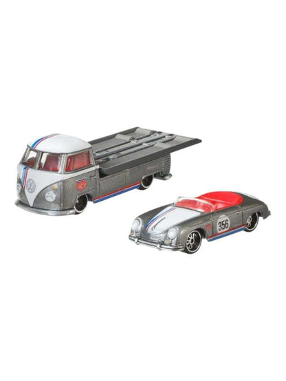 Hotwheels Porsche 356 speedster Volkswagen transporter t1 pickup imported team transport 1:64 scale