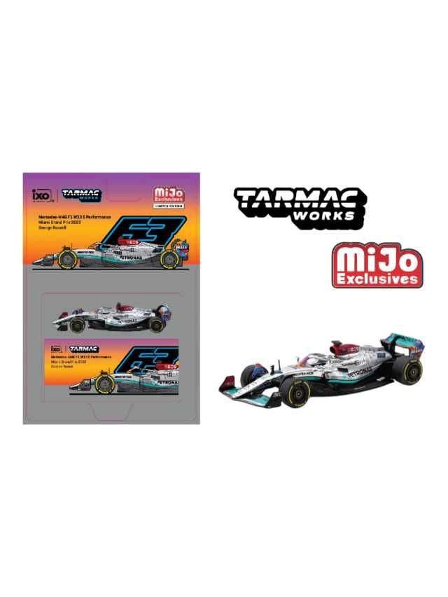 Tarmac Works Mercedes -amg f1 W13 E performance miami grand prix 2022 George Russell imported collection 1:64