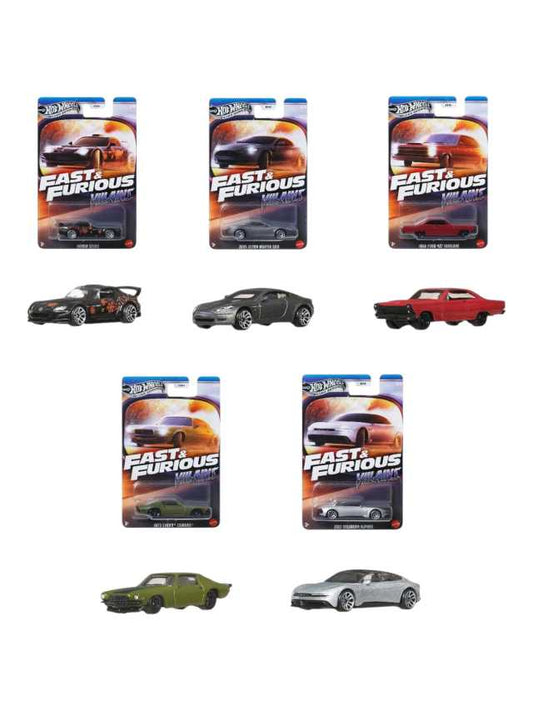 Hotwheels silver Series fast and Furious villains set of 5 imported mainline card art 1:64 scale